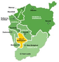 Nottm Area Map