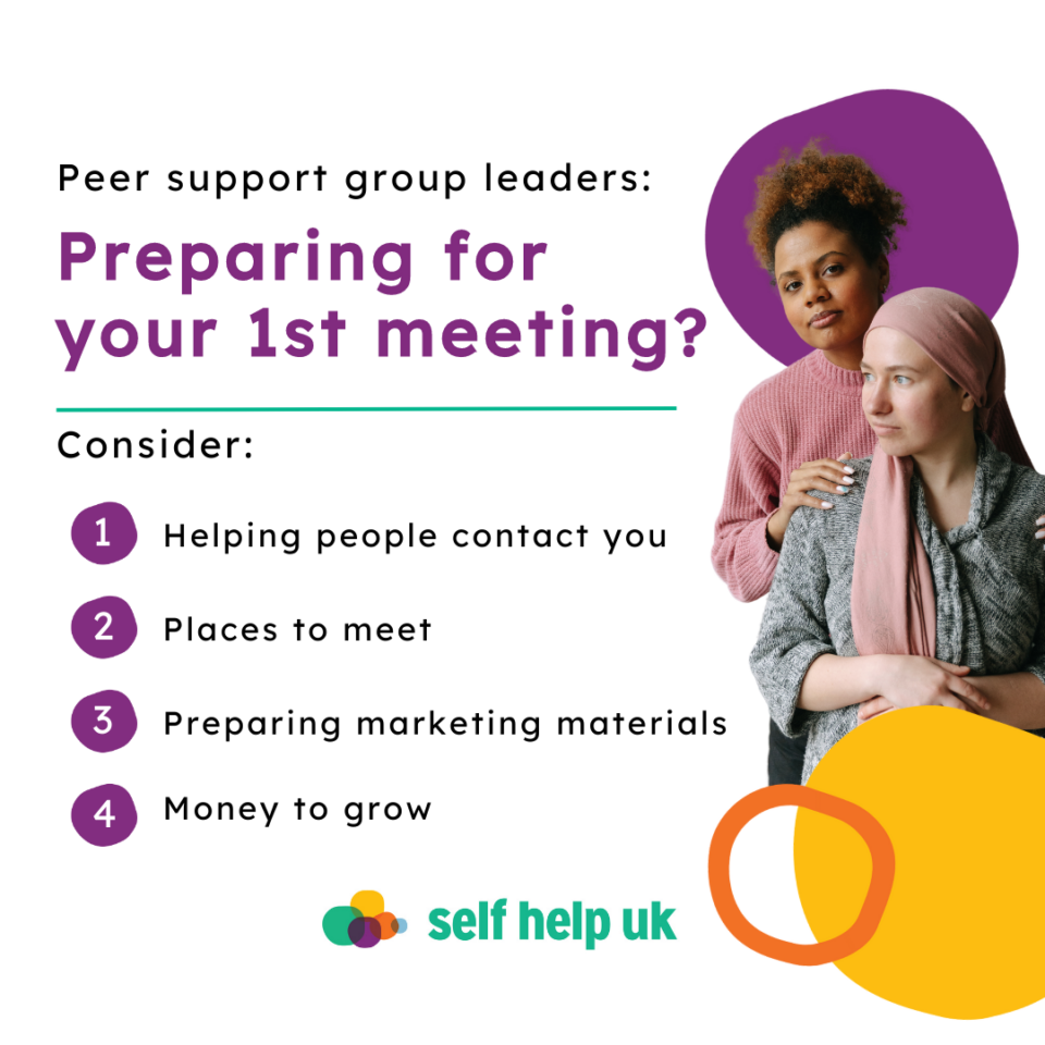 Preparing for your first peer support group meeting