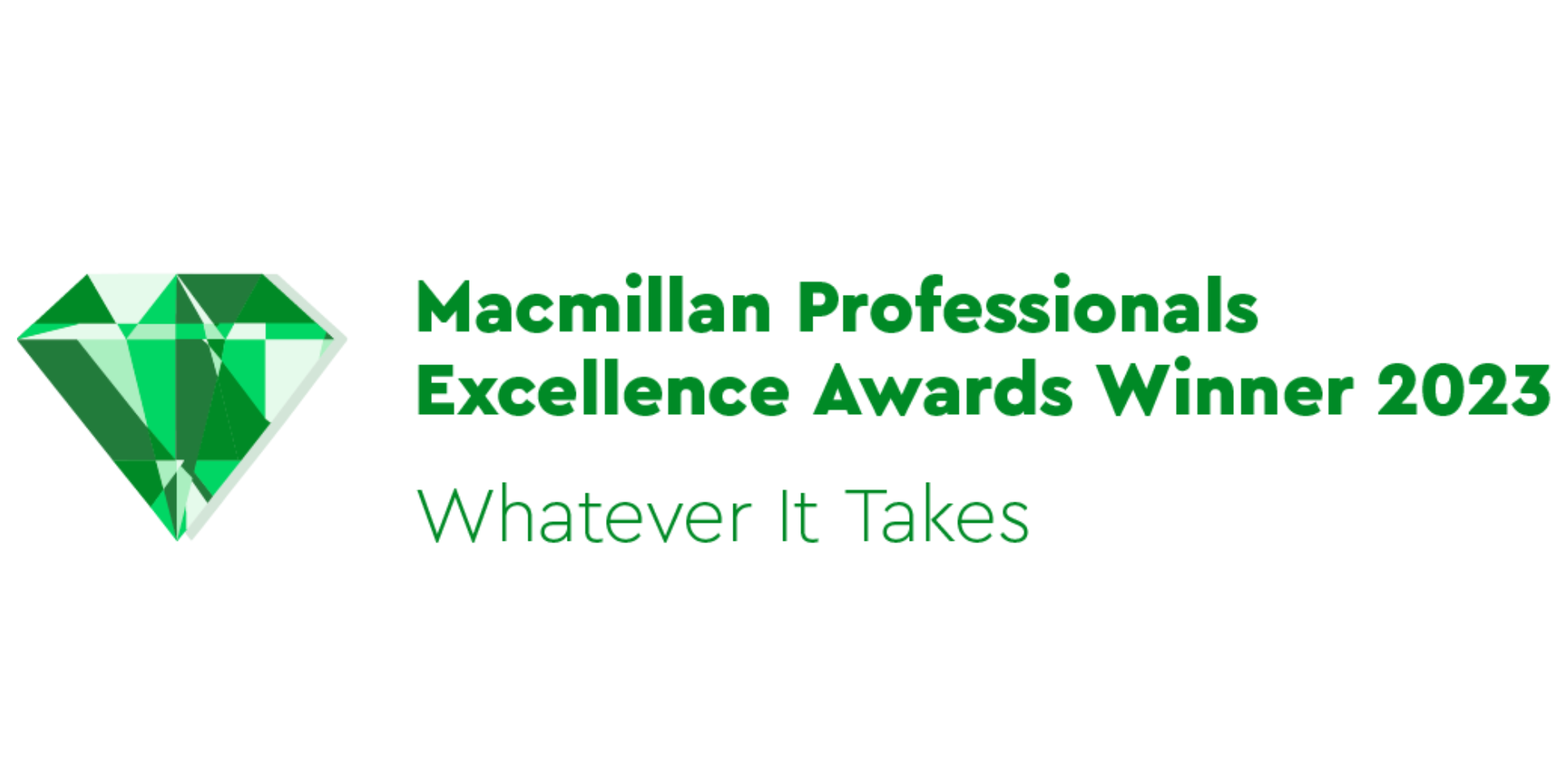 Macmillan Professionals Excellence Awards Winner 2023 Whatever It Takes